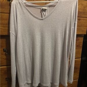 a new day Women's Heather Gray V-Neck Sweatshirt